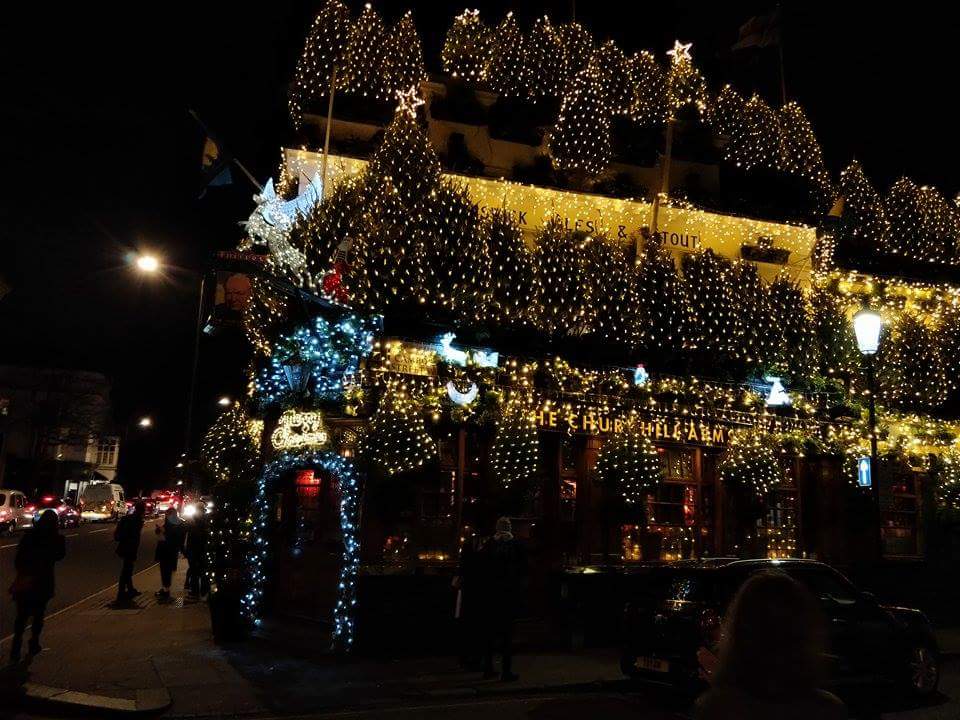 Vánoční stromečky na hospůdce